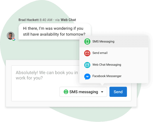 Streamline customer communication with Vendasta’s unified inbox. Centralize interactions across SMS, email, Facebook, and Instagram, ensuring your clients never miss a message and maintain conversation continuity across channels.